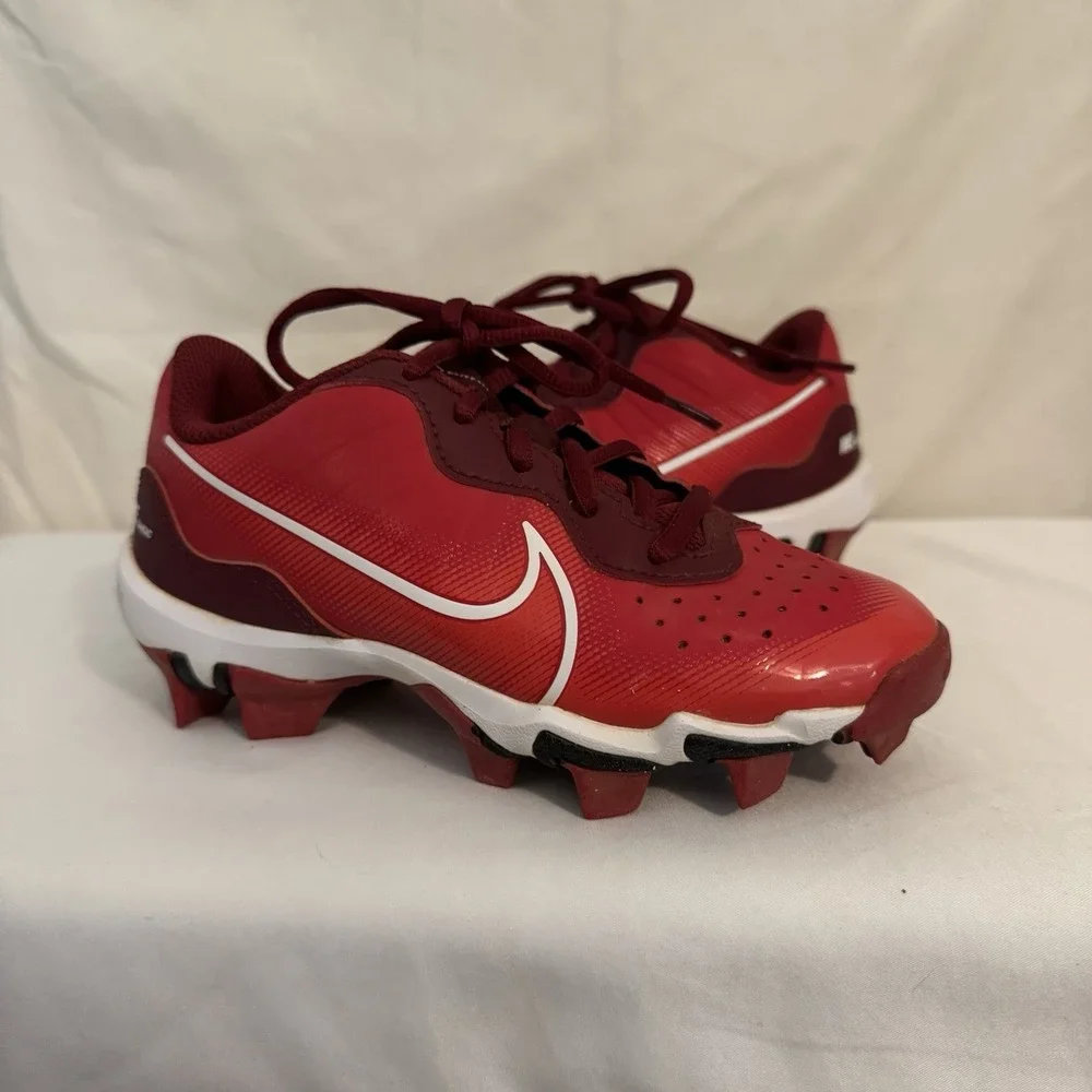Nike Alpha Hurache 4 Keystone University Red Baseball Cleats Size Youth 13C